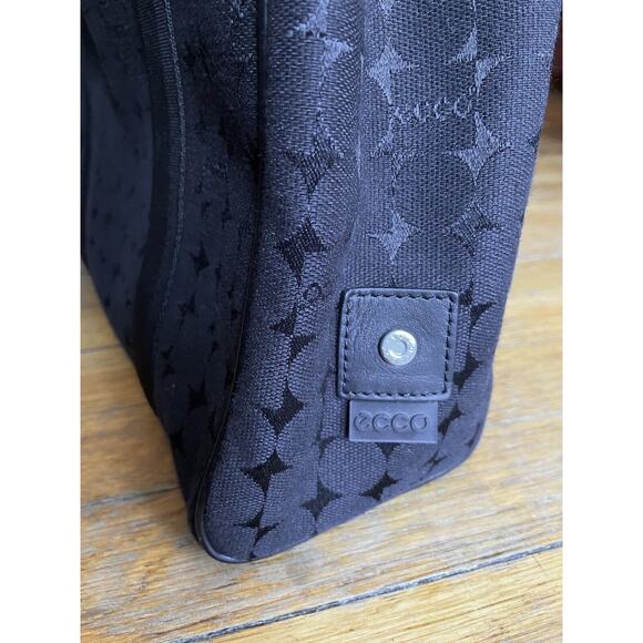 ECCO Black Canvas w/Leather Trim Tote - Picture 4 of 10